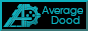 Tiene mi logo a la izquierda, y el texto 'Average Dood' a la derecha